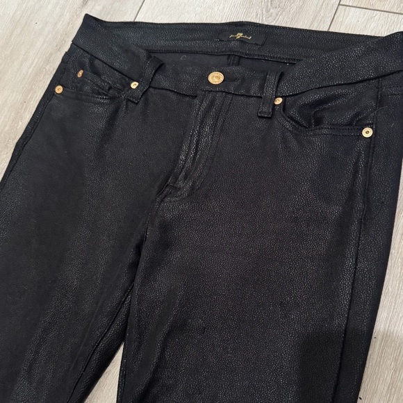 7 for all mankind crackle stretch faux leather pants/ jegging ❤️ - Picture 3 of 7